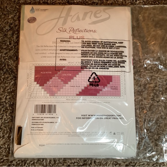 Hanes Silk Reflections control top pantyhose, barely black, size: Two Pl… - Picture 10 of 10
